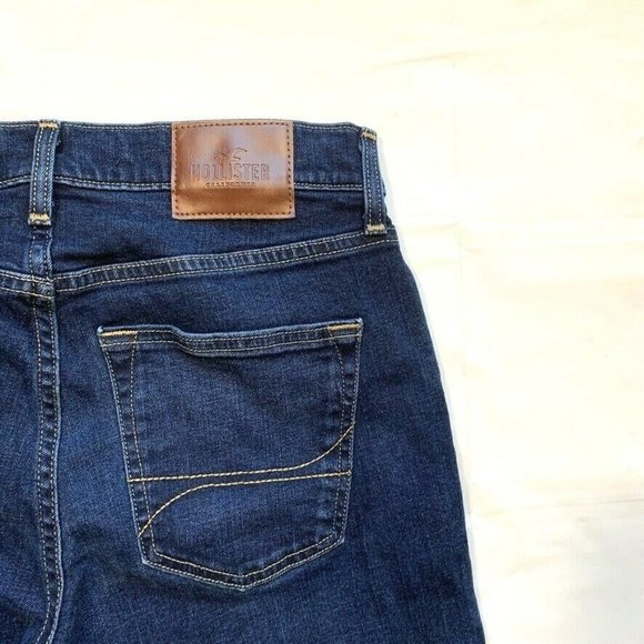 Hollister Epic Flex Classic Straight Jeans Men 29x30 Stretch Dark Blue Denim NEW - Picture 7 of 12